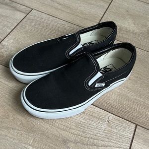 Platform vans - black - size 6